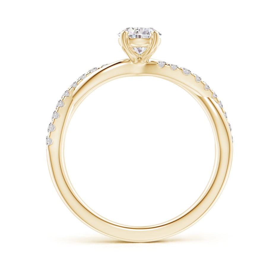 7x5mm IJI1I2 Solitaire Pear-Shaped Diamond Twisted Shank Engagement Ring in Yellow Gold side-1