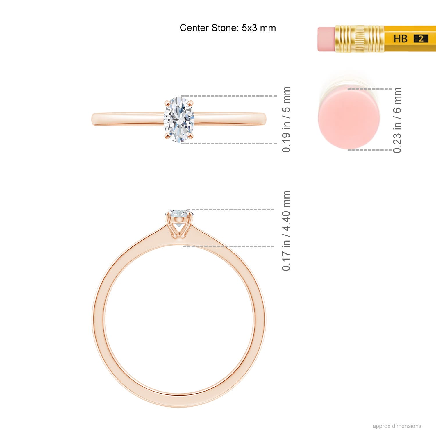 G, VS2 / 0.21 CT / 14 KT Rose Gold