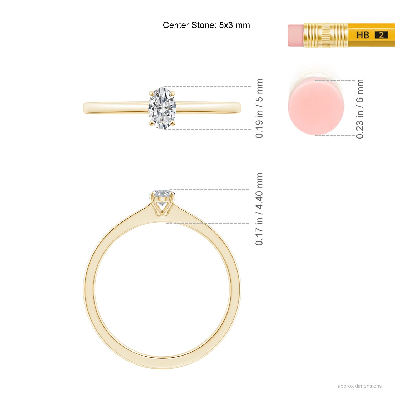 H, SI2 / 0.21 CT / 14 KT Yellow Gold