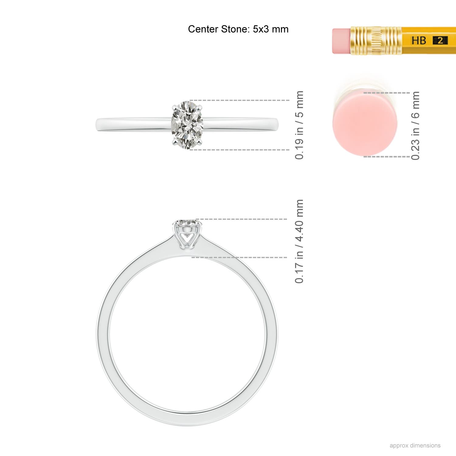 K, I3 / 0.21 CT / 14 KT White Gold