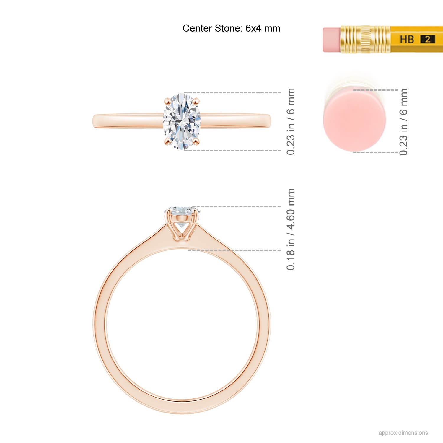 G, VS2 / 0.43 CT / 14 KT Rose Gold