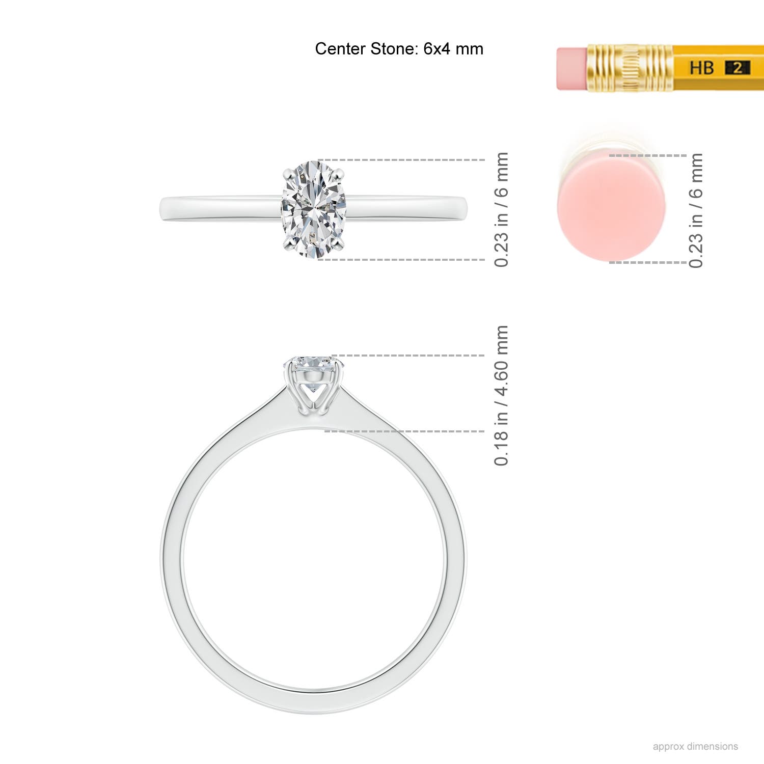 H, SI2 / 0.43 CT / 14 KT White Gold