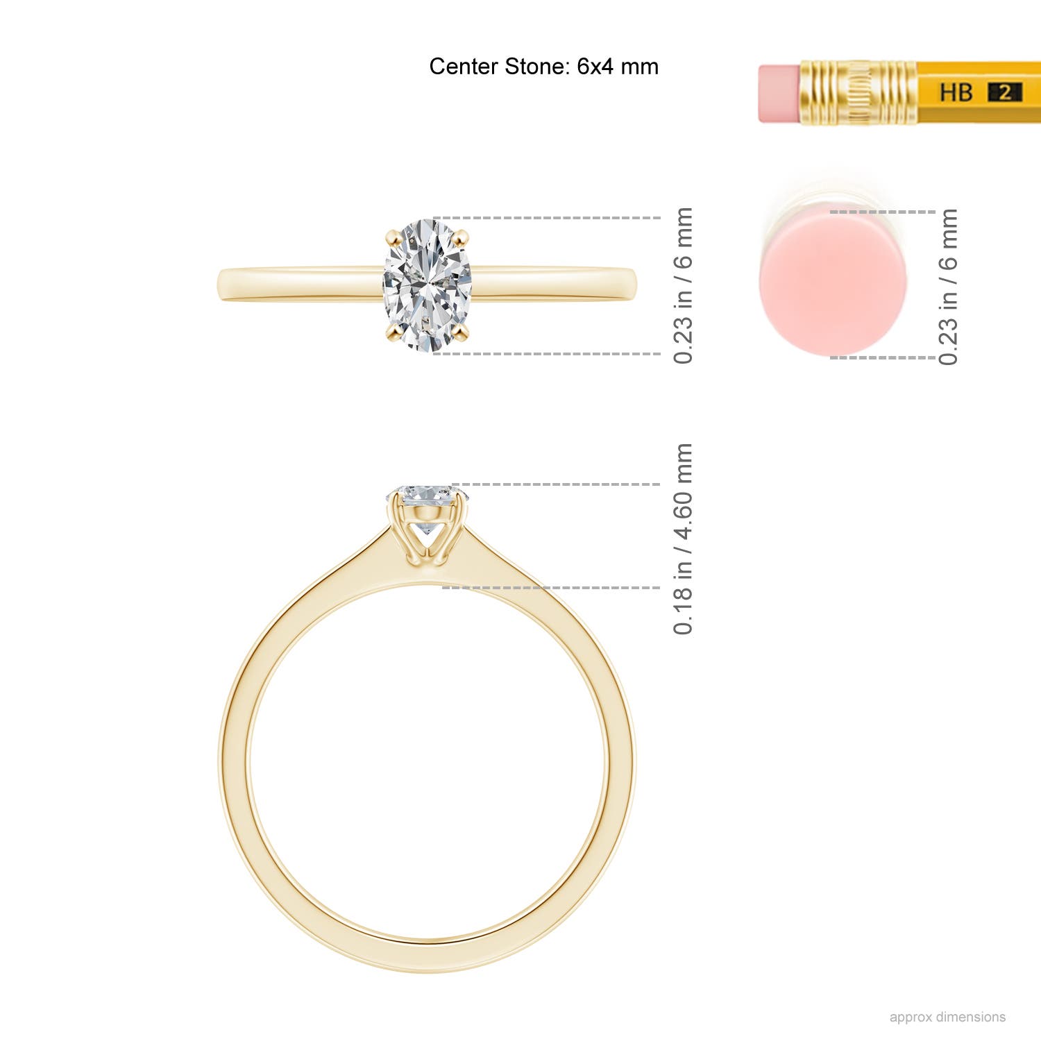 H, SI2 / 0.43 CT / 14 KT Yellow Gold