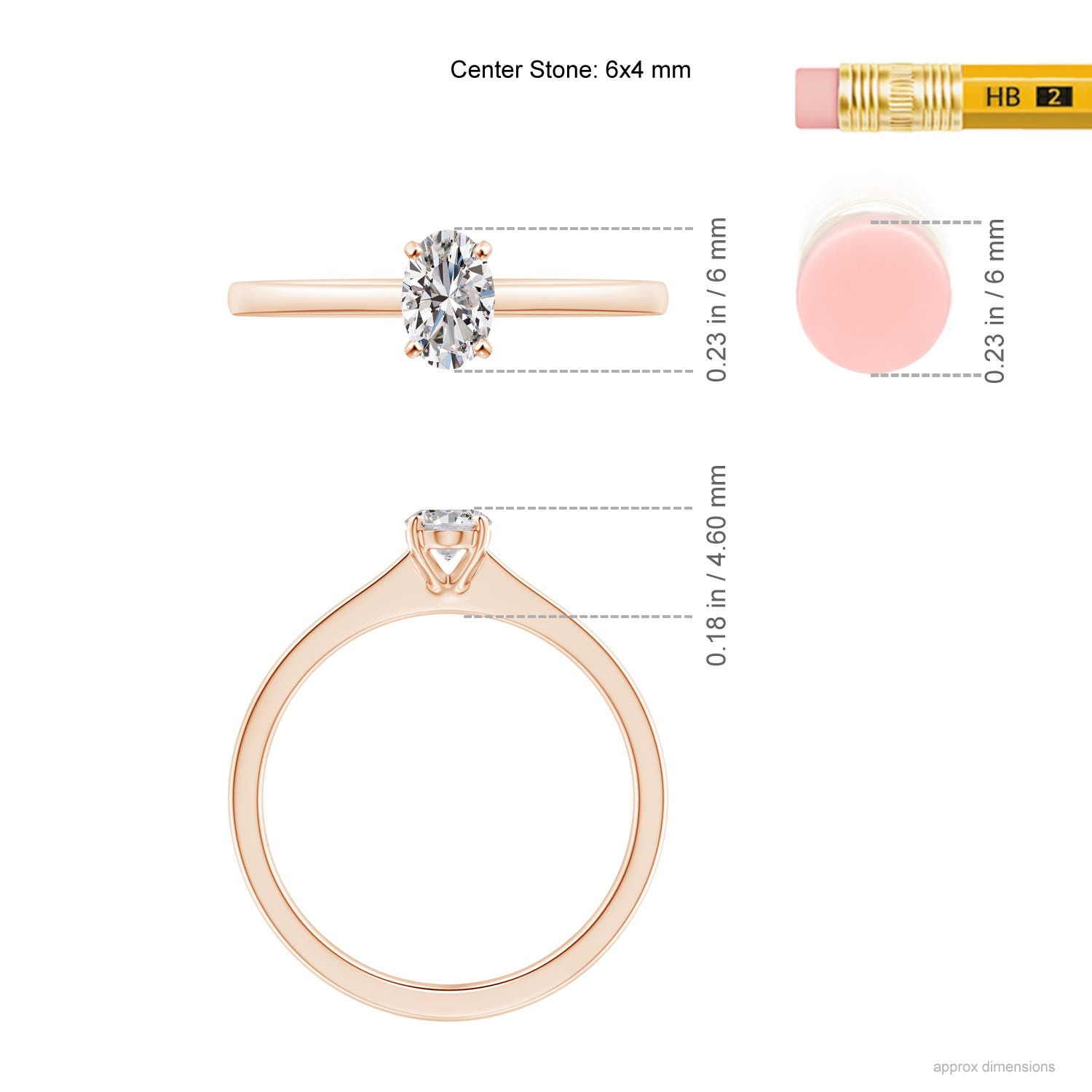 I-J, I1-I2 / 0.43 CT / 14 KT Rose Gold