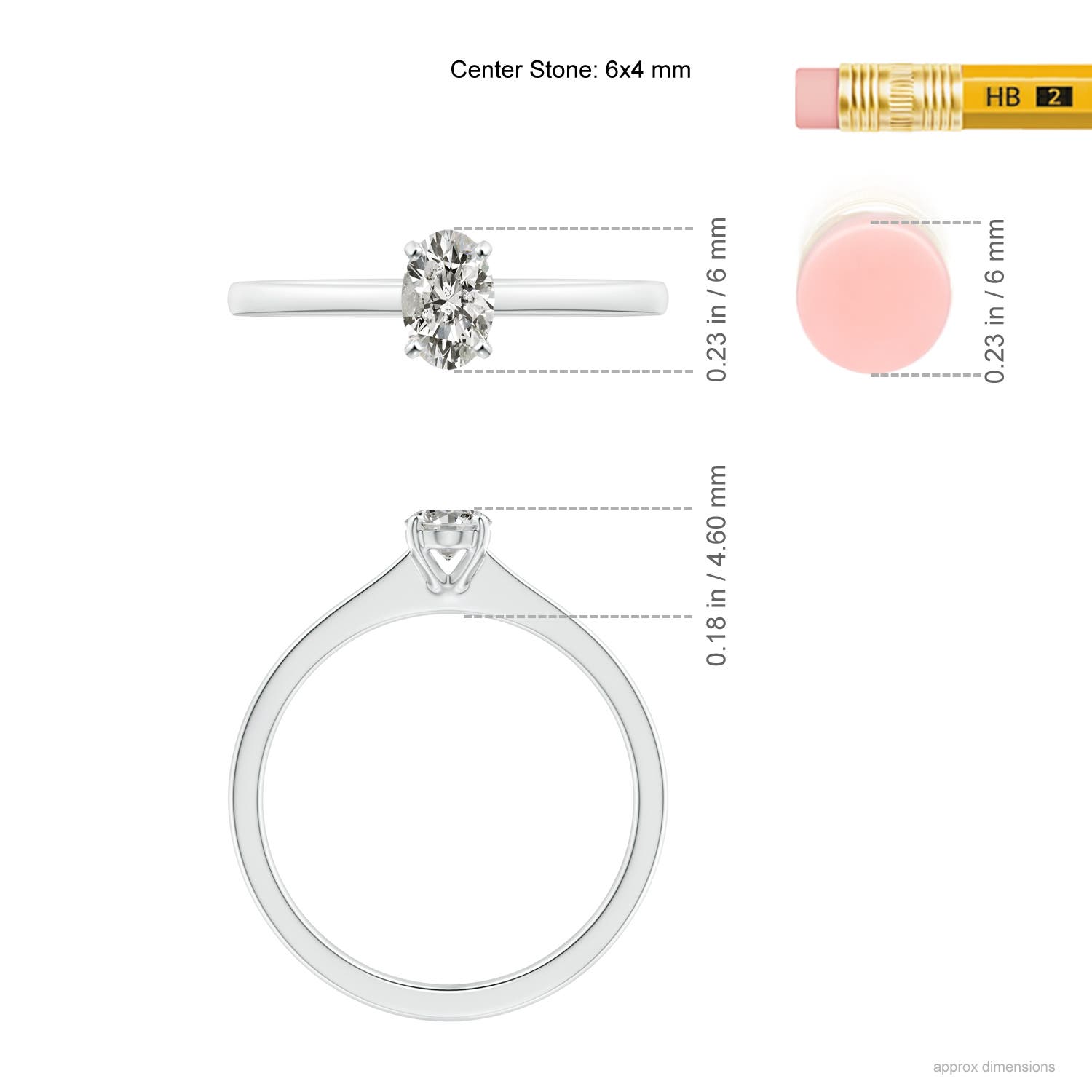 K, I3 / 0.43 CT / 14 KT White Gold