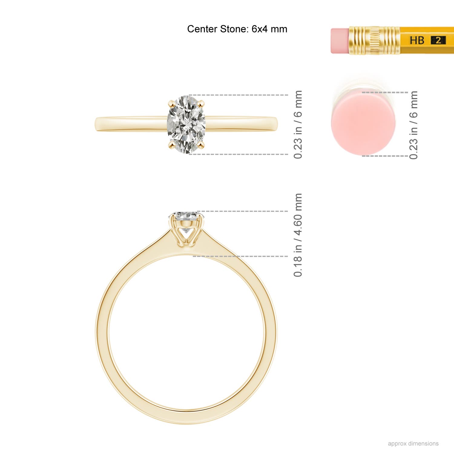 K, I3 / 0.43 CT / 14 KT Yellow Gold