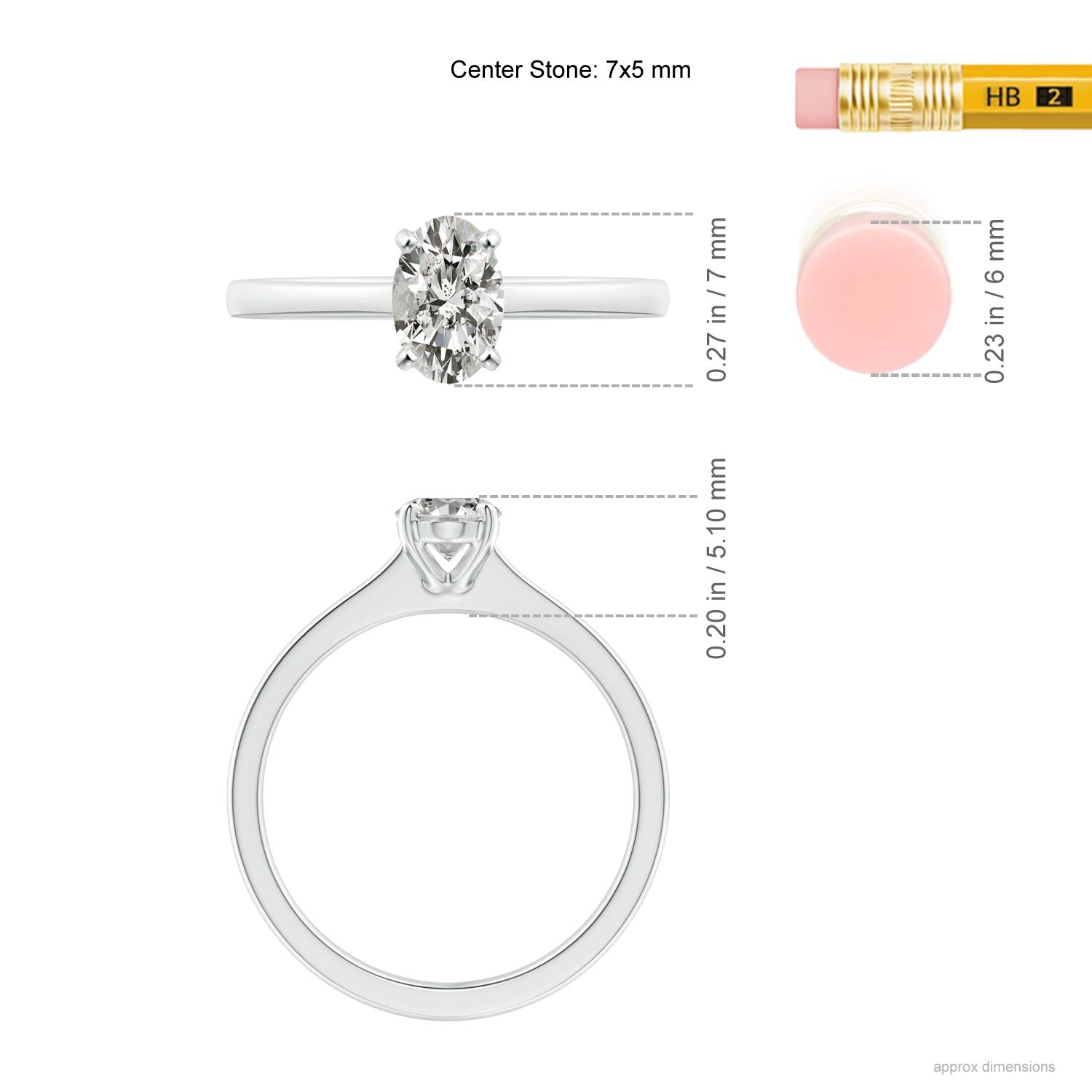 K, I3 / 0.76 CT / 14 KT White Gold