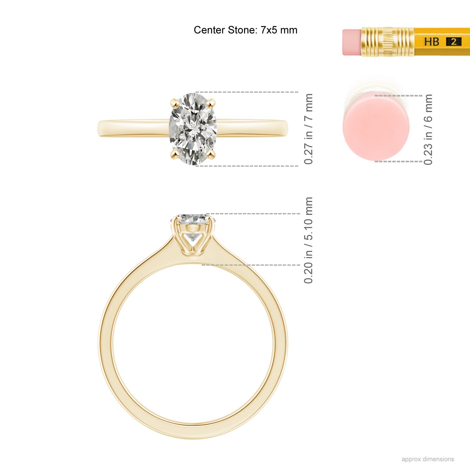 K, I3 / 0.76 CT / 14 KT Yellow Gold