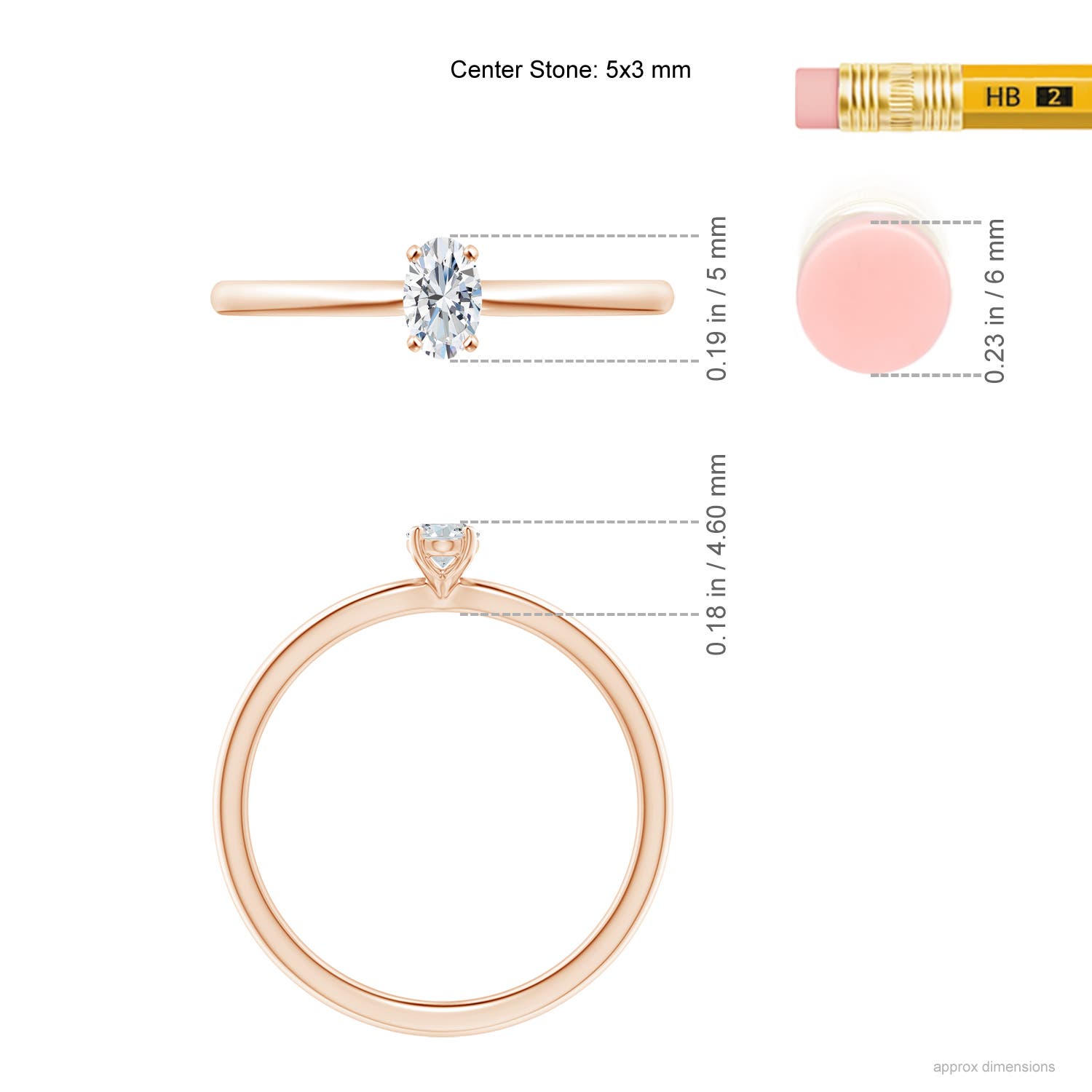 G, VS2 / 0.21 CT / 14 KT Rose Gold