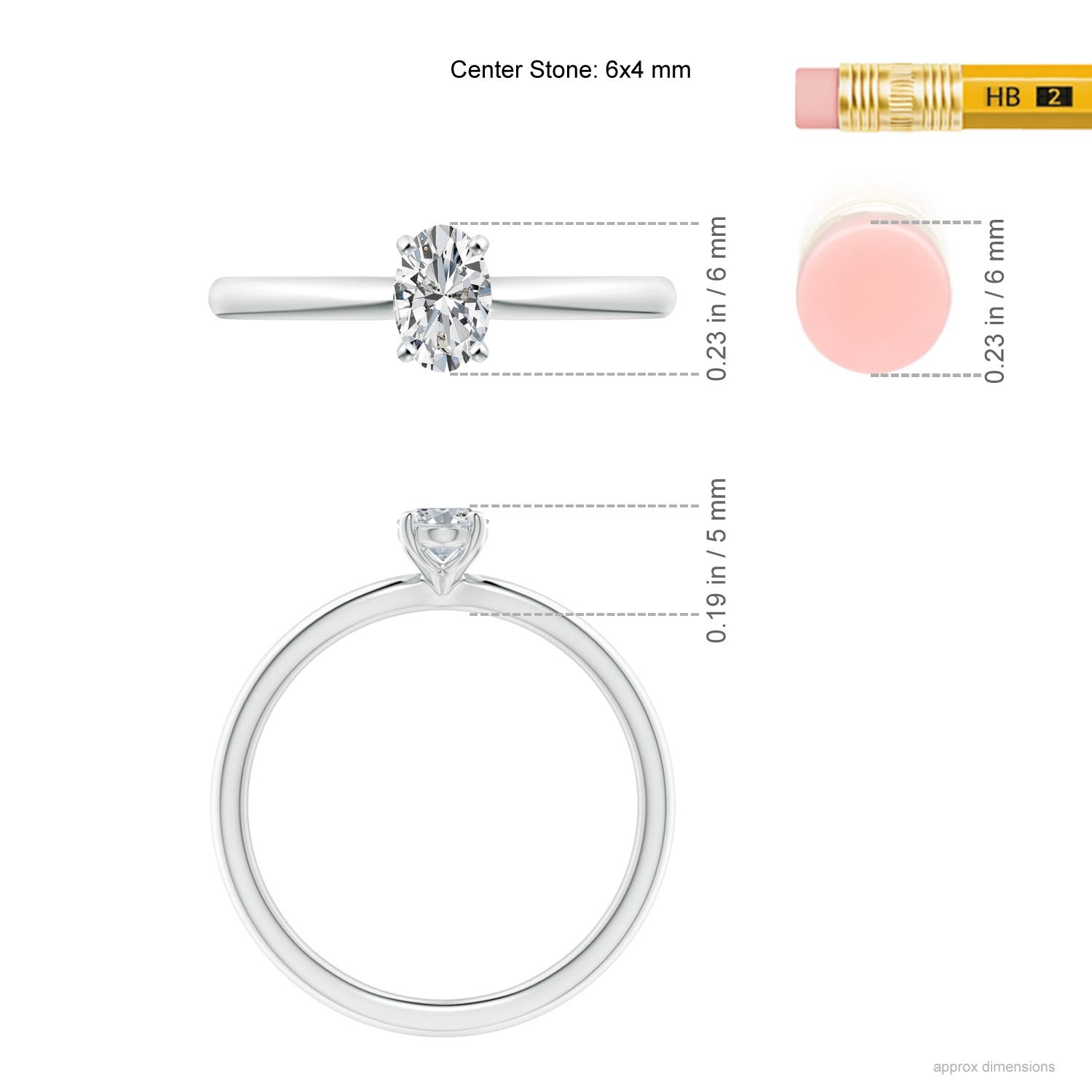 H, SI2 / 0.43 CT / 14 KT White Gold