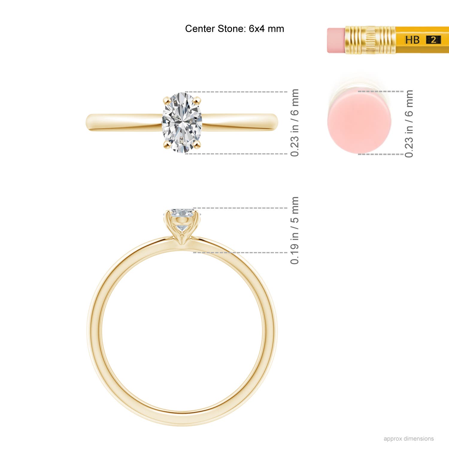 H, SI2 / 0.43 CT / 14 KT Yellow Gold