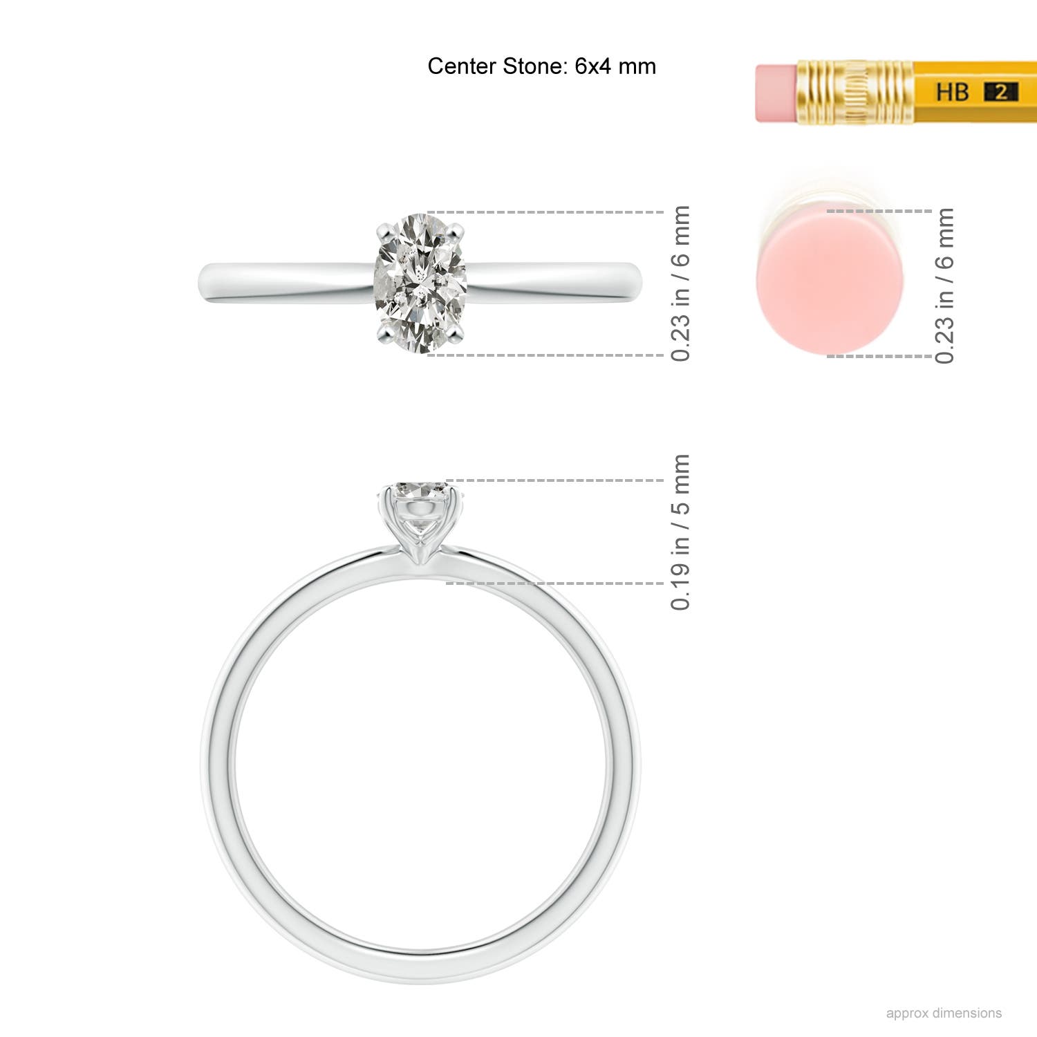 K, I3 / 0.43 CT / 14 KT White Gold