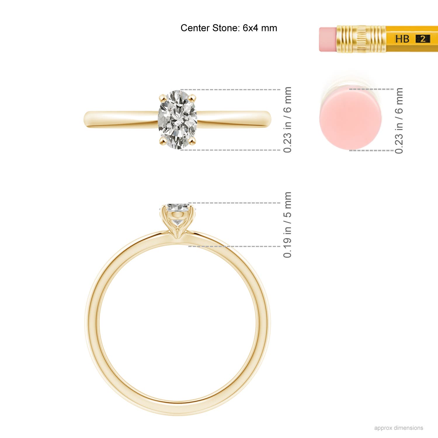 K, I3 / 0.43 CT / 14 KT Yellow Gold