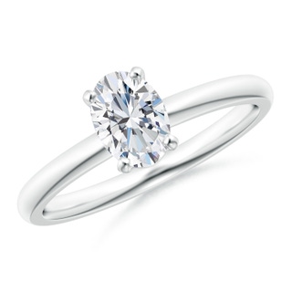 7x5mm GVS2 Solitaire Oval Diamond Engagement Ring in P950 Platinum