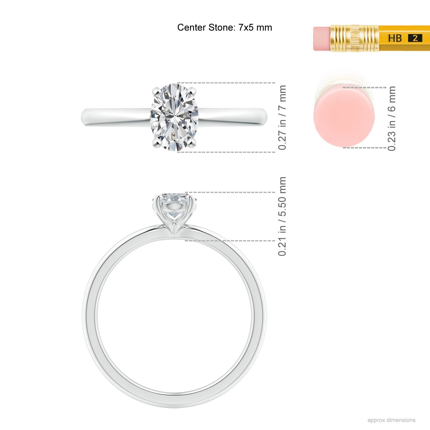 H, SI2 / 0.76 CT / 14 KT White Gold