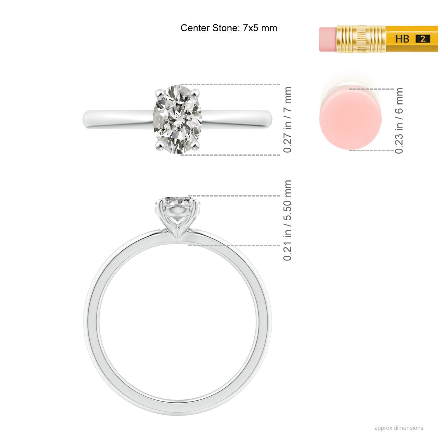 K, I3 / 0.76 CT / 14 KT White Gold