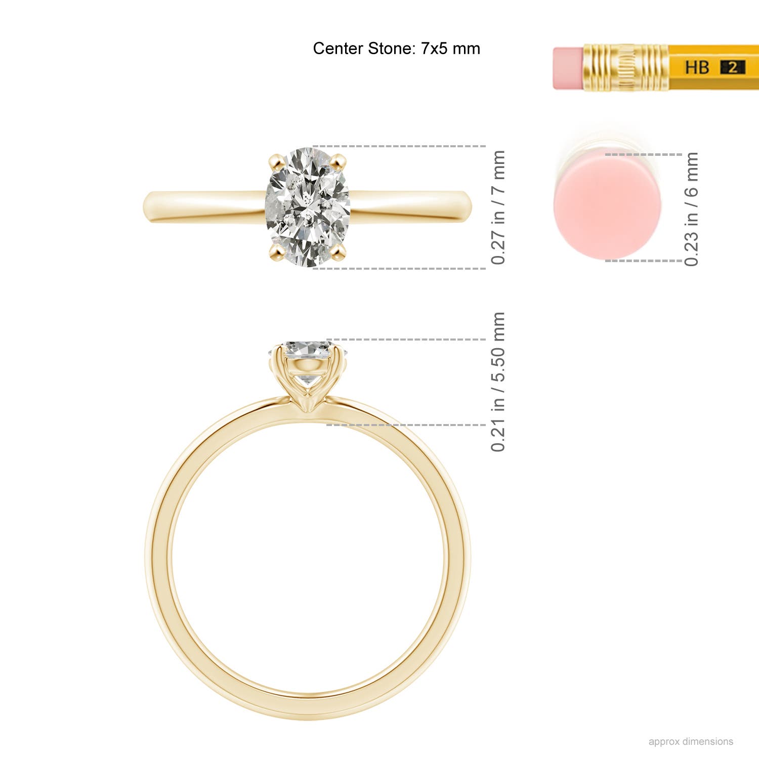 K, I3 / 0.76 CT / 14 KT Yellow Gold