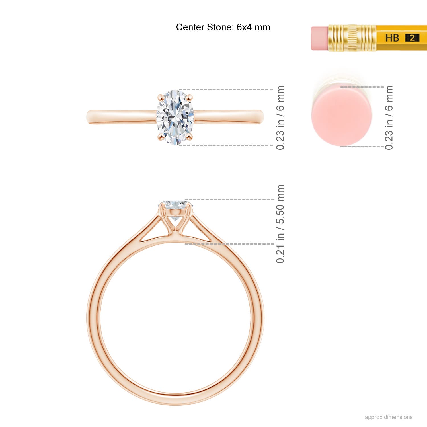 G, VS2 / 0.43 CT / 14 KT Rose Gold