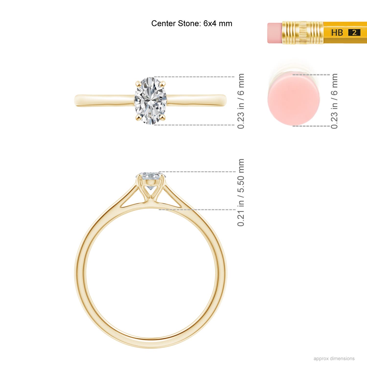 H, SI2 / 0.43 CT / 14 KT Yellow Gold