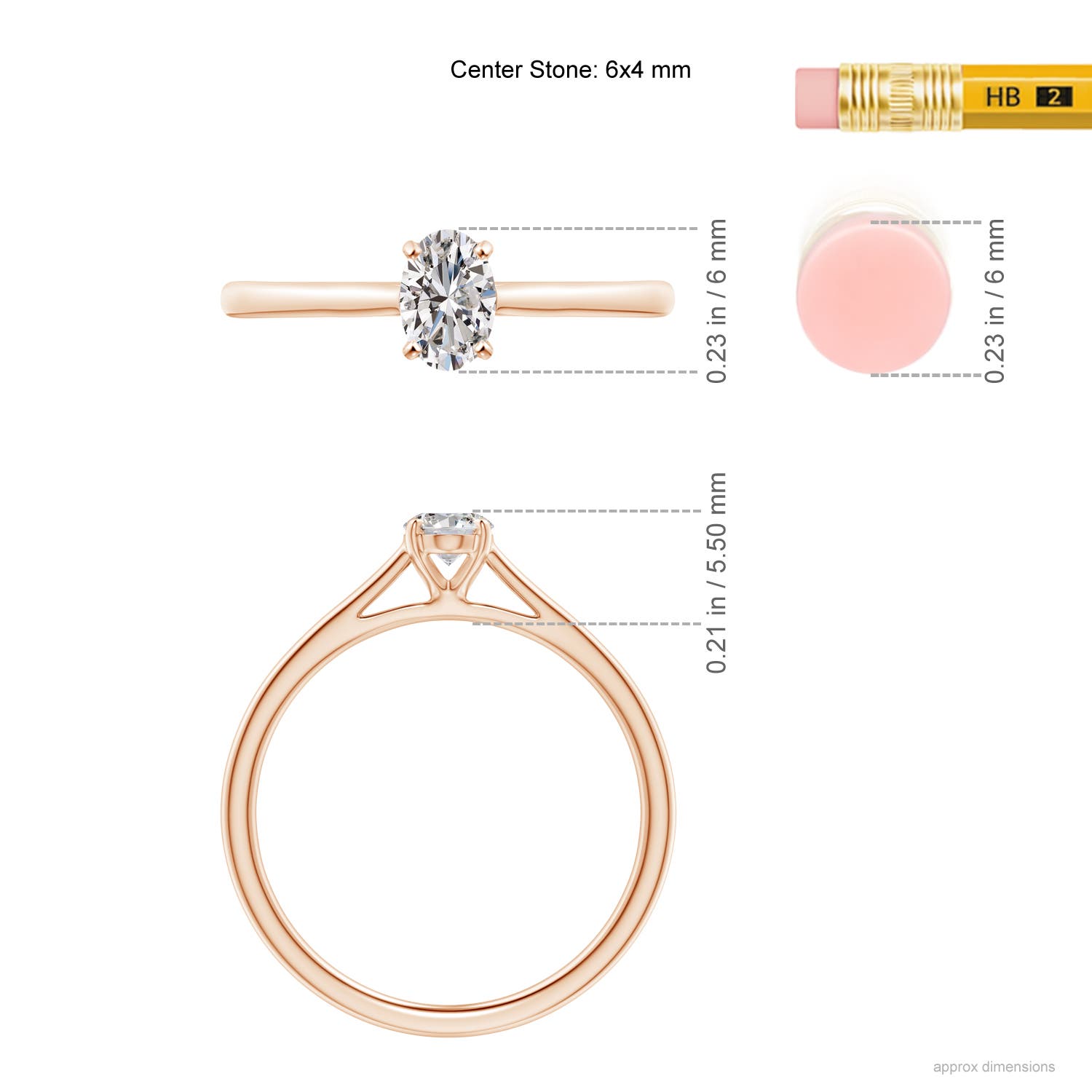 I-J, I1-I2 / 0.43 CT / 14 KT Rose Gold