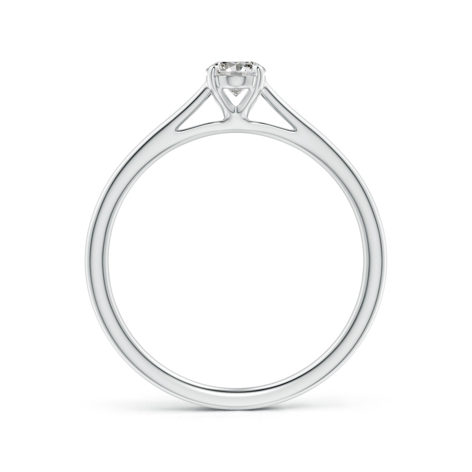 6x4mm KI3 Solitaire Oval Diamond Cathedral Engagement Ring in White Gold side-1