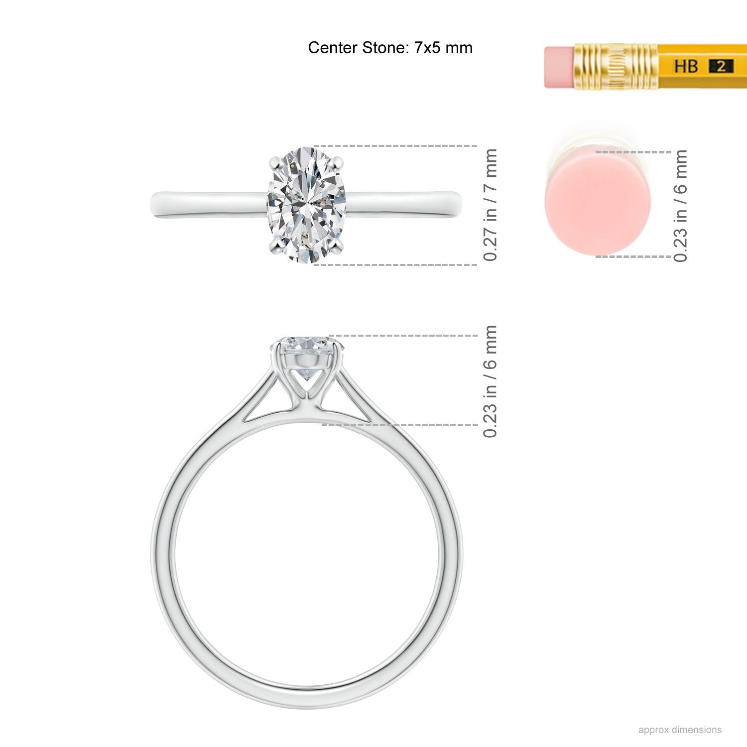 H, SI2 / 0.76 CT / 14 KT White Gold