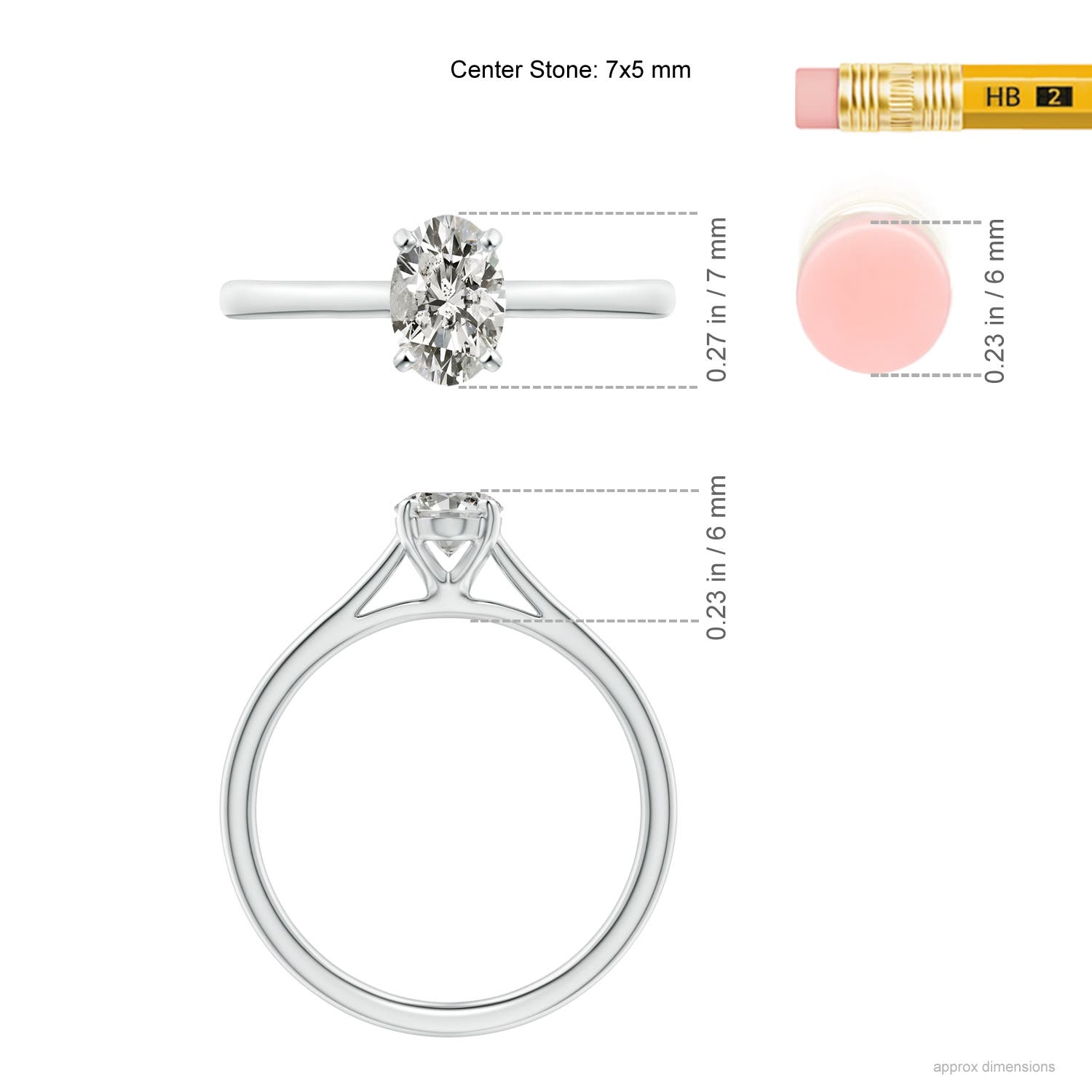 K, I3 / 0.76 CT / 14 KT White Gold