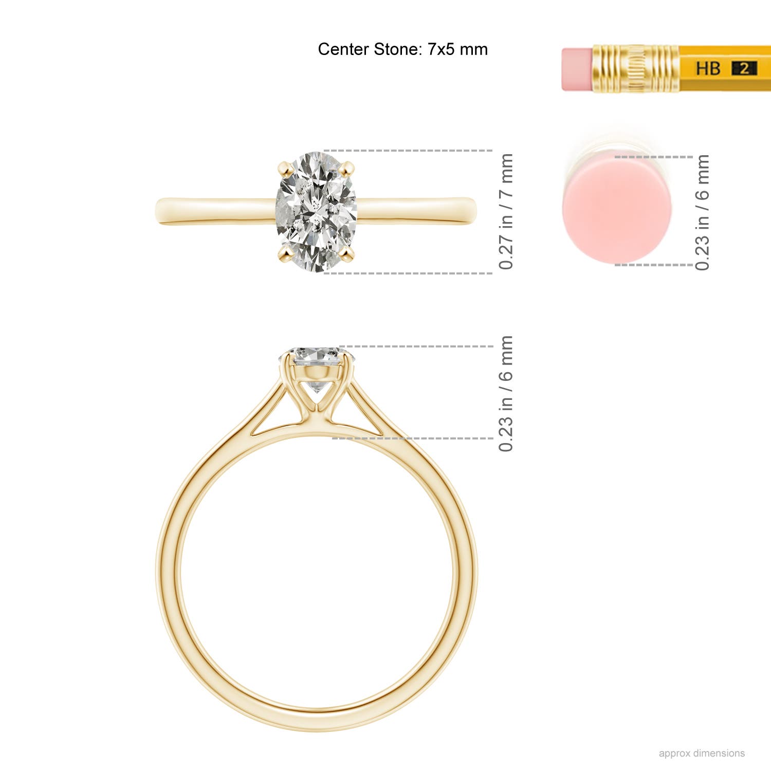 K, I3 / 0.76 CT / 14 KT Yellow Gold