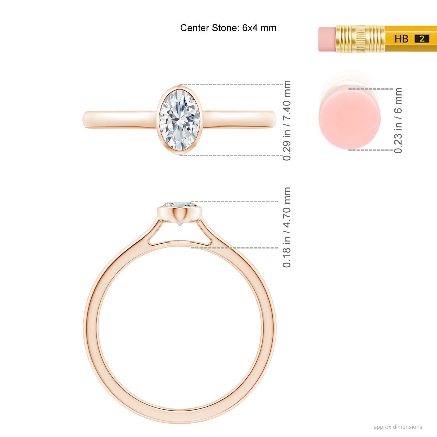 G, VS2 / 0.43 CT / 14 KT Rose Gold