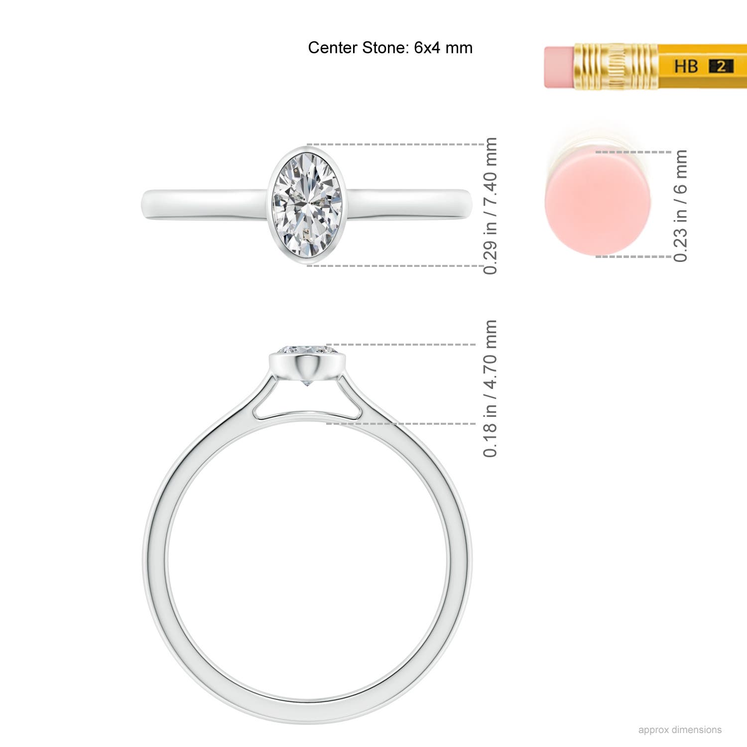 H, SI2 / 0.43 CT / 14 KT White Gold