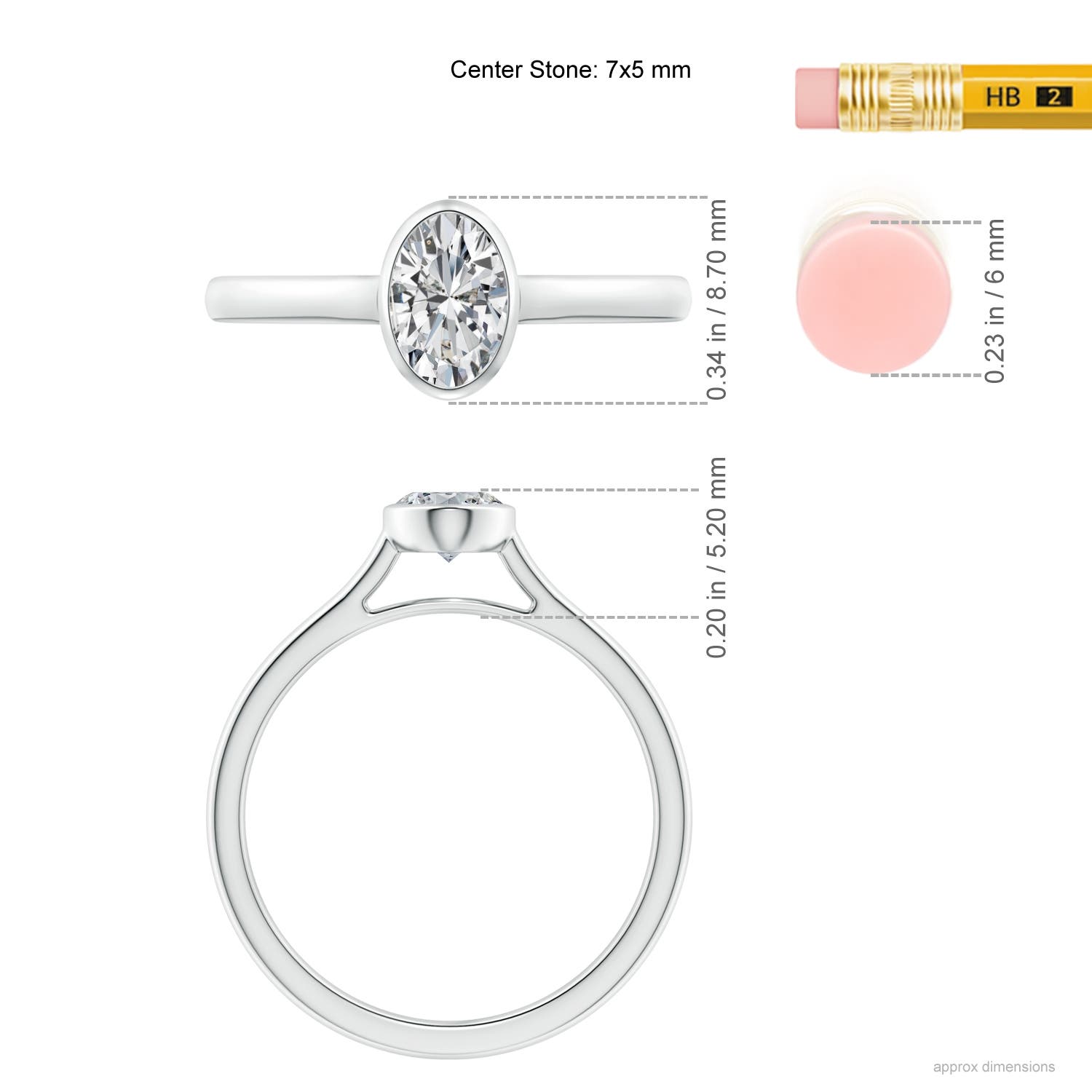 H, SI2 / 0.76 CT / 14 KT White Gold