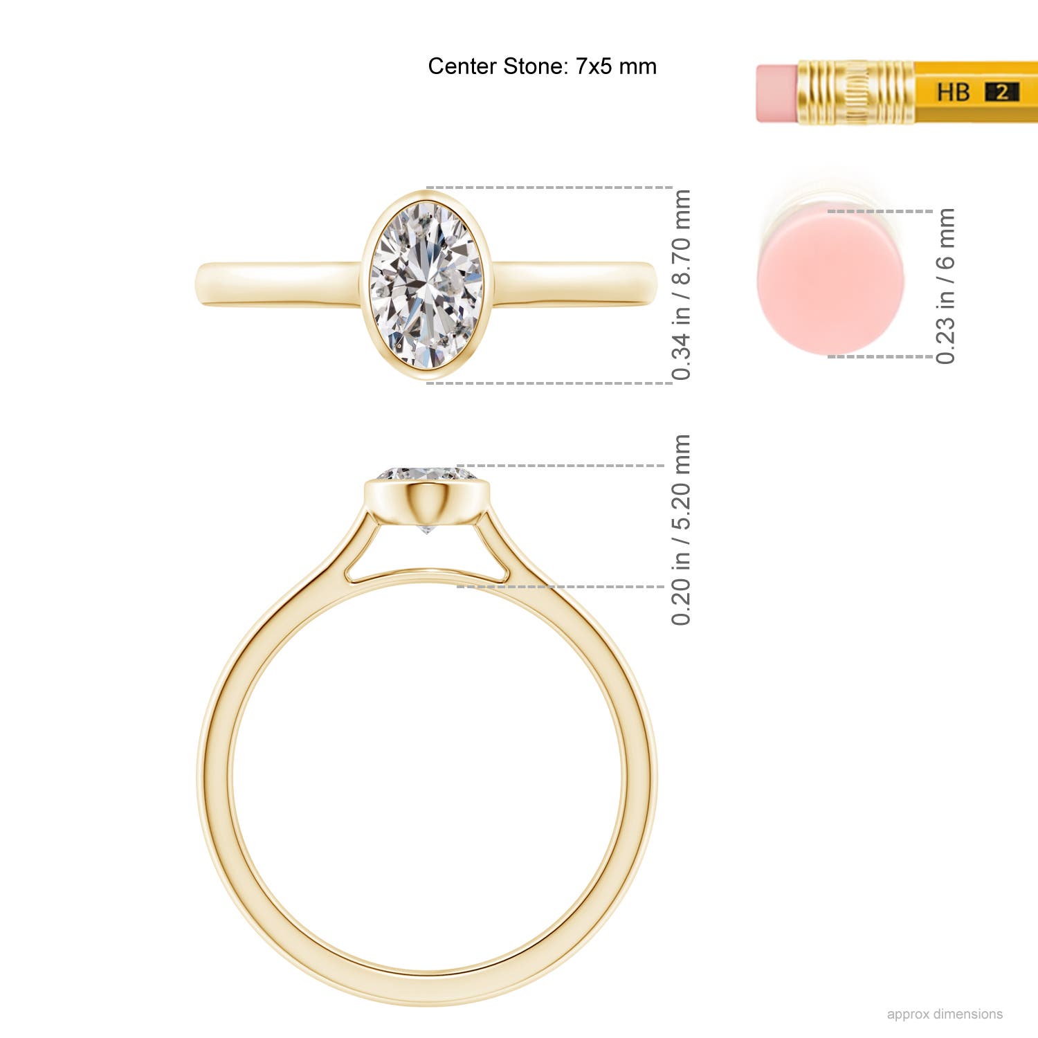 I-J, I1-I2 / 0.76 CT / 14 KT Yellow Gold