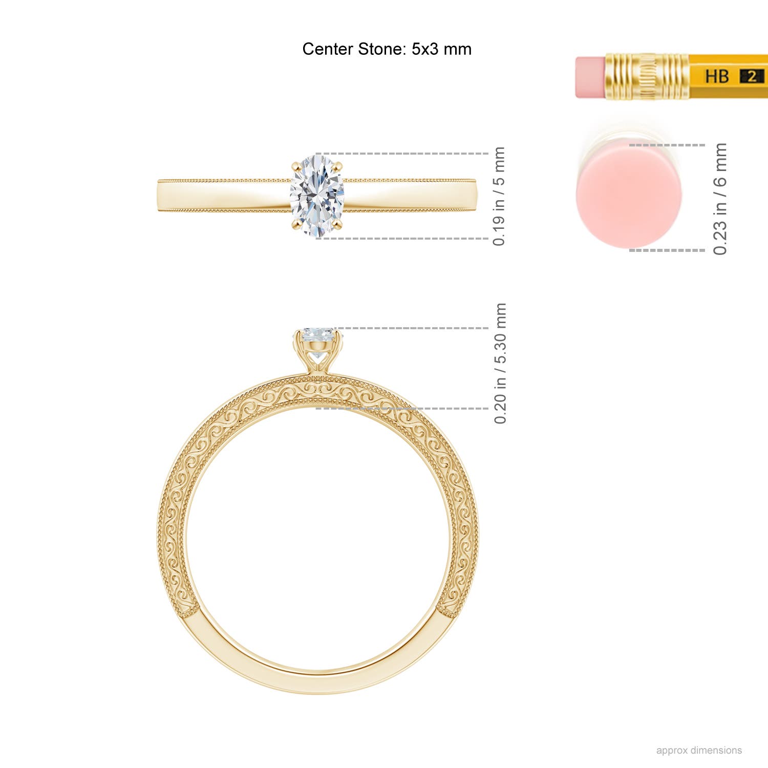 G, VS2 / 0.21 CT / 14 KT Yellow Gold