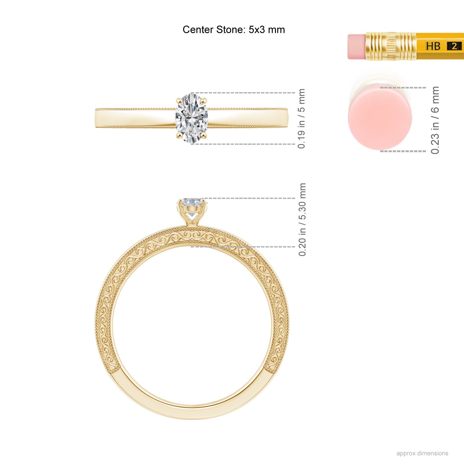 H, SI2 / 0.21 CT / 14 KT Yellow Gold