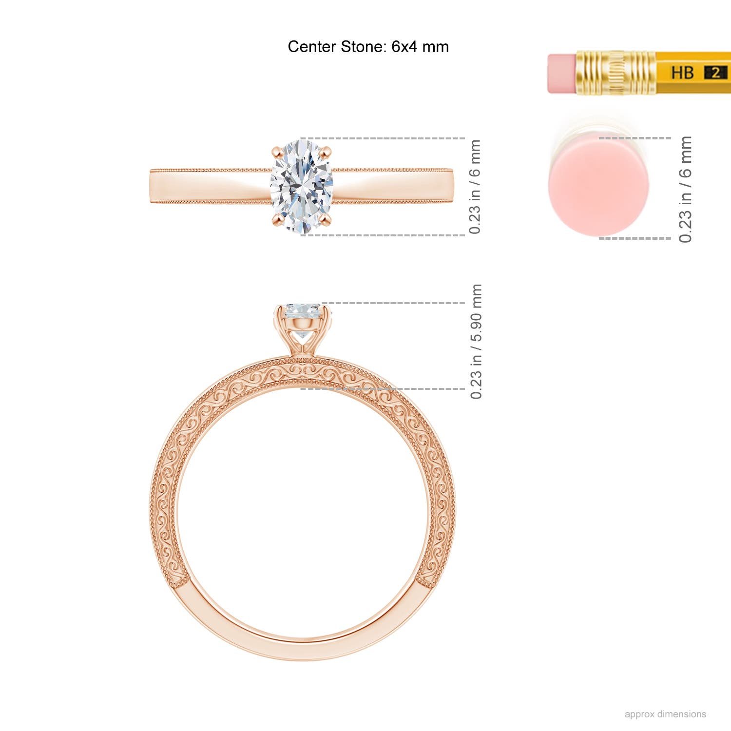 G, VS2 / 0.43 CT / 14 KT Rose Gold