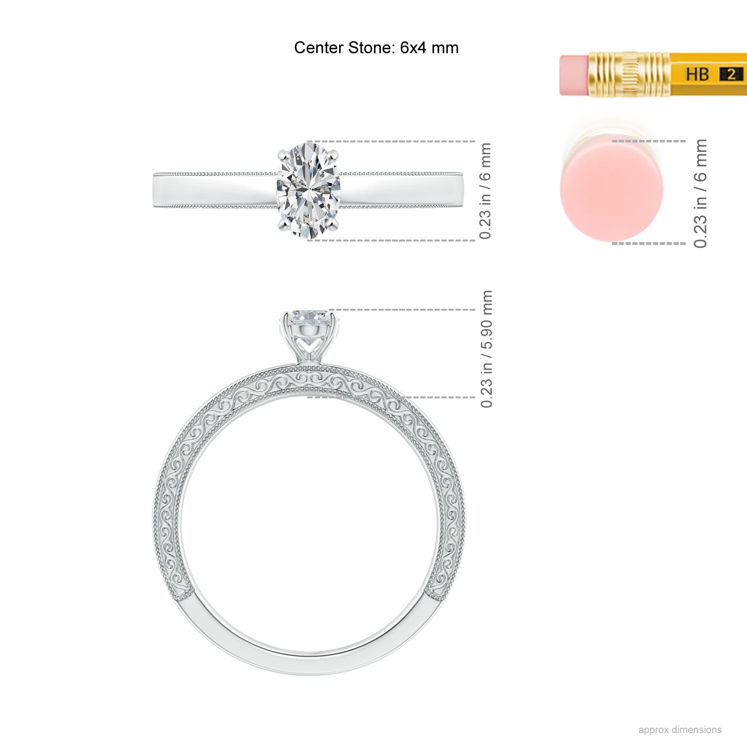 H, SI2 / 0.43 CT / 14 KT White Gold