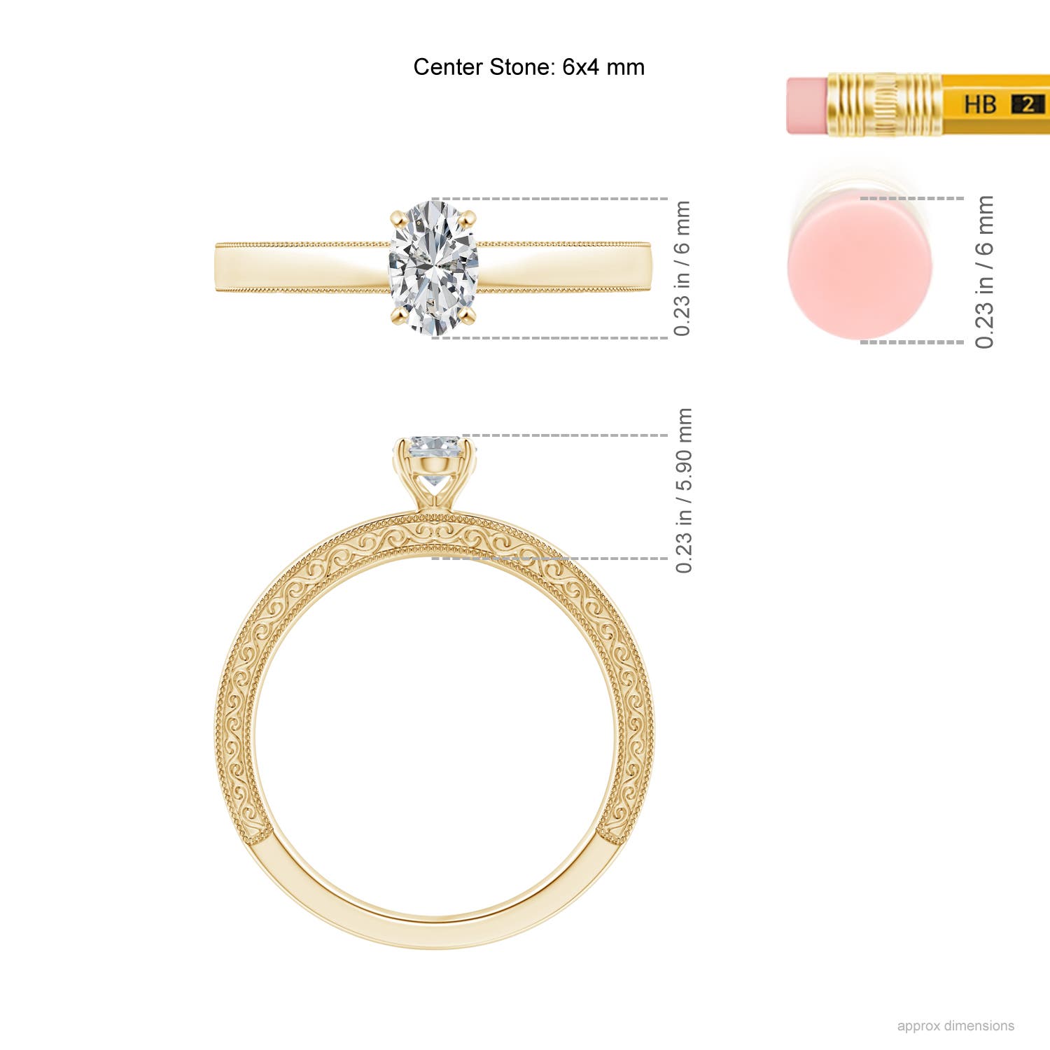 H, SI2 / 0.43 CT / 14 KT Yellow Gold