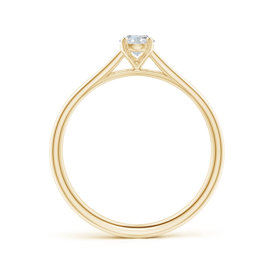 6x4mm GVS2 Oval Diamond Solitaire Split Shank Engagement Ring in Yellow Gold side-1