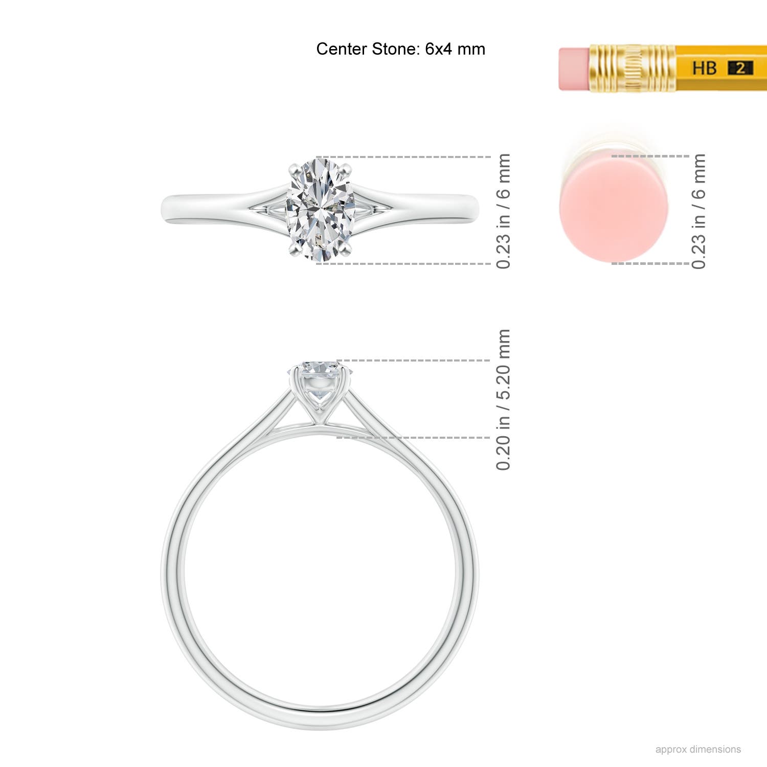 H, SI2 / 0.43 CT / 14 KT White Gold