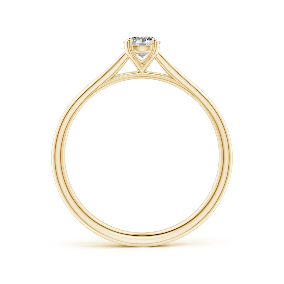 6x4mm KI3 Oval Diamond Solitaire Split Shank Engagement Ring in Yellow Gold side-1
