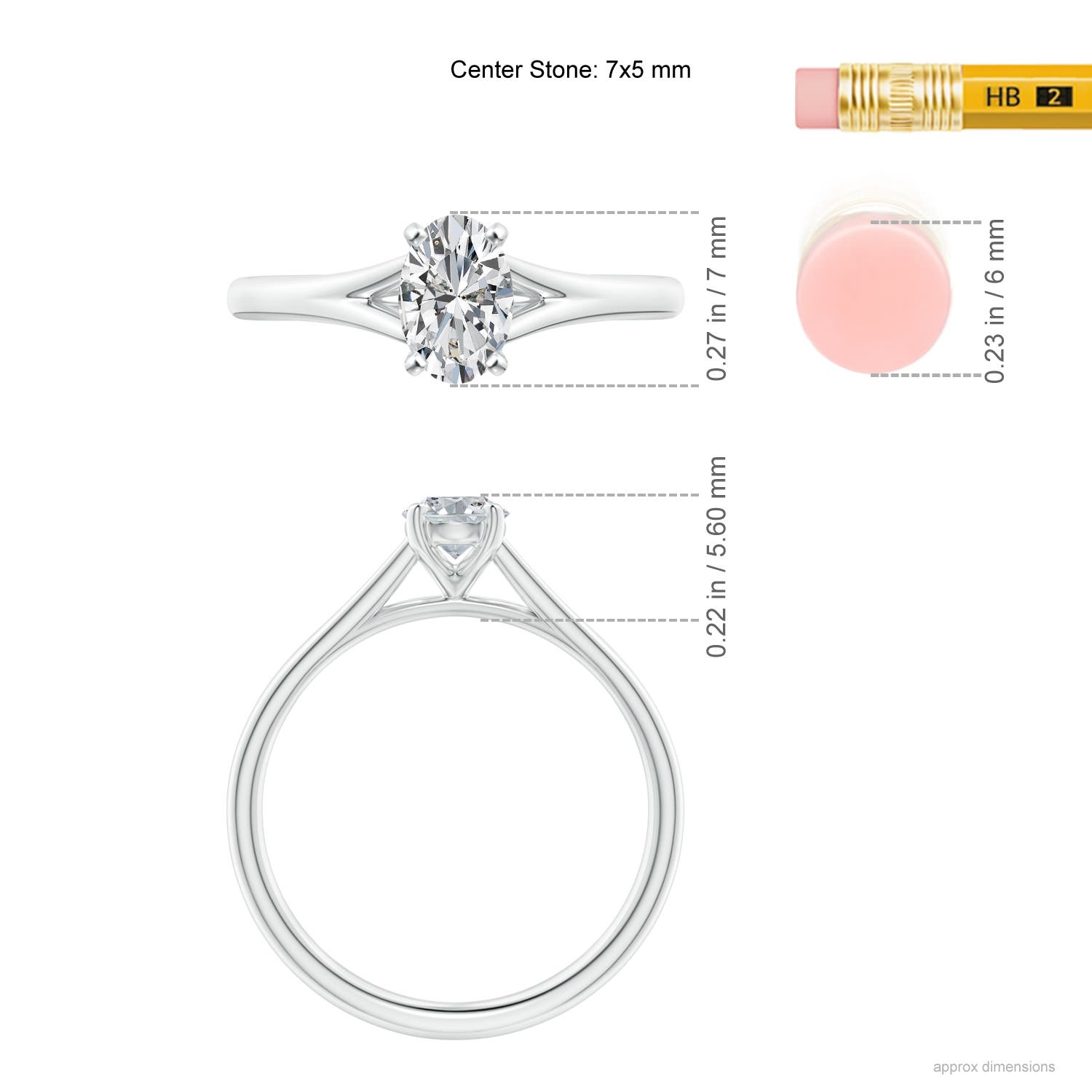 H, SI2 / 0.76 CT / 14 KT White Gold