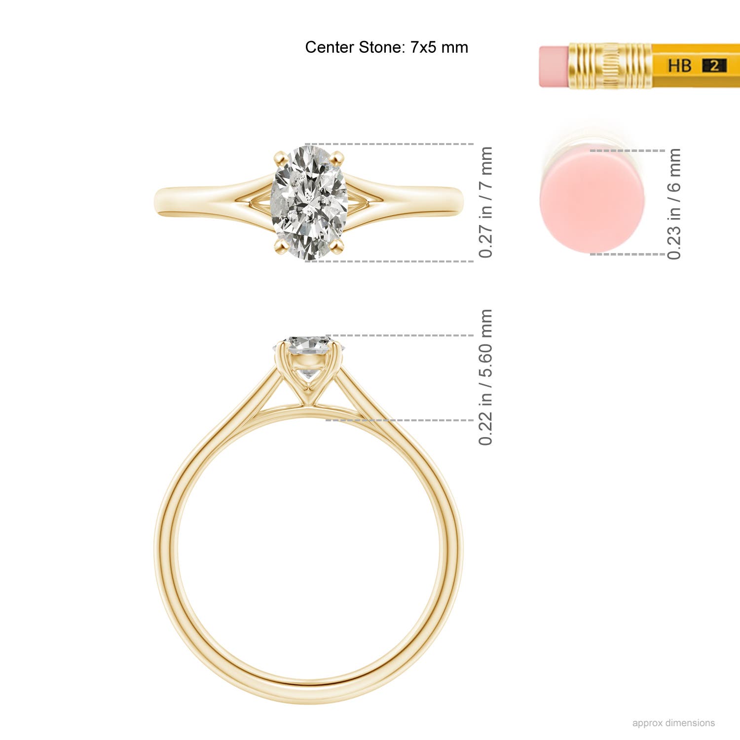 K, I3 / 0.76 CT / 14 KT Yellow Gold