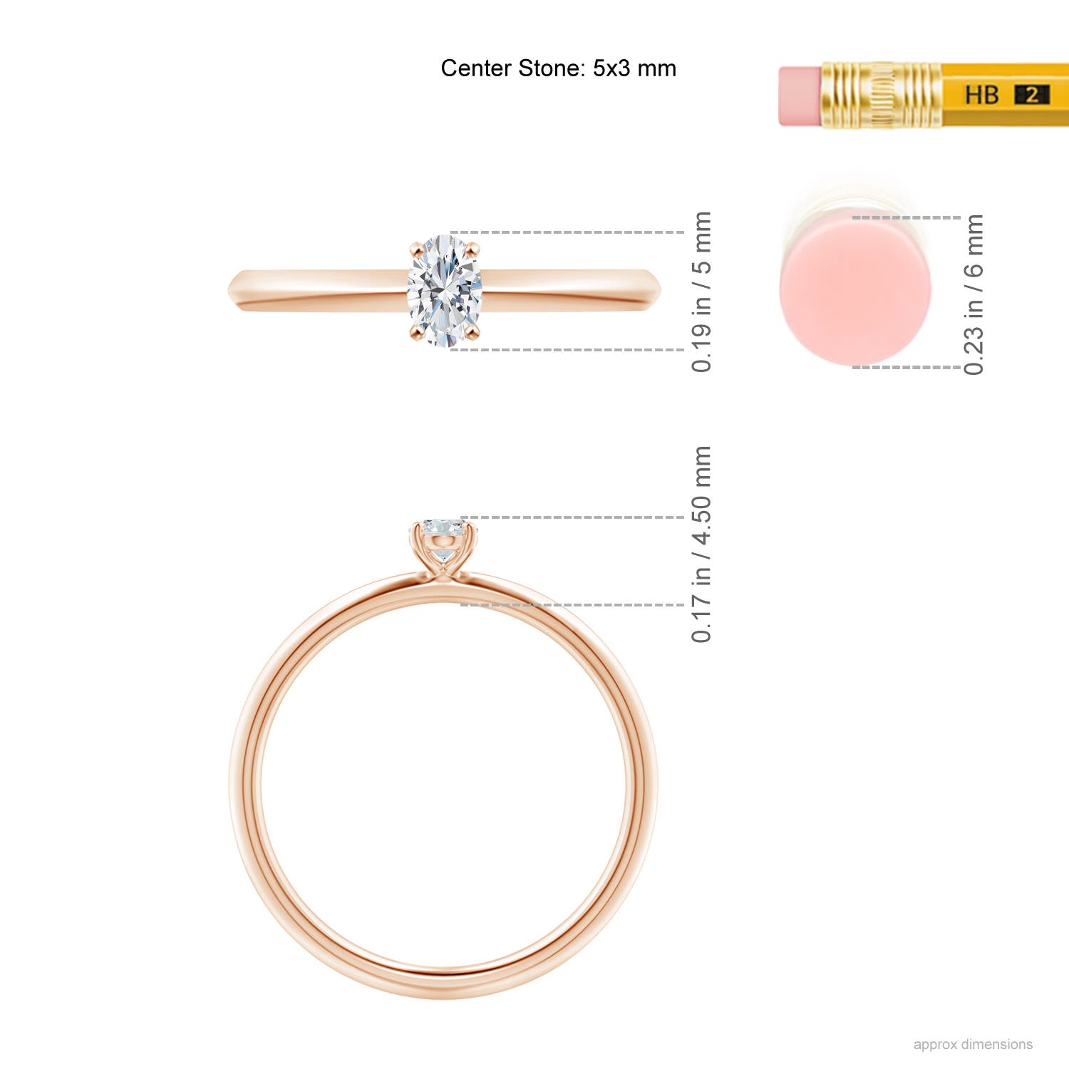 G, VS2 / 0.21 CT / 14 KT Rose Gold