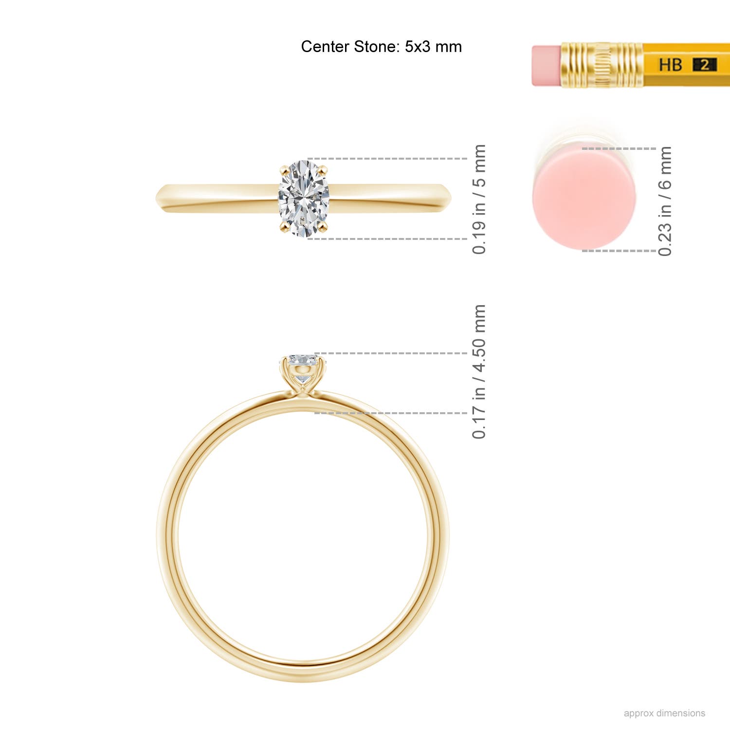 H, SI2 / 0.21 CT / 14 KT Yellow Gold