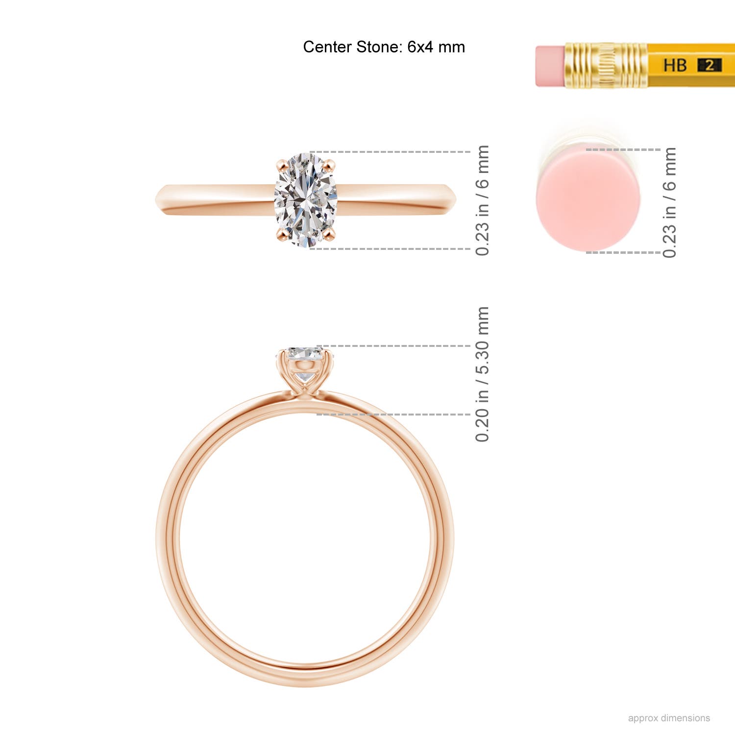 I-J, I1-I2 / 0.43 CT / 14 KT Rose Gold