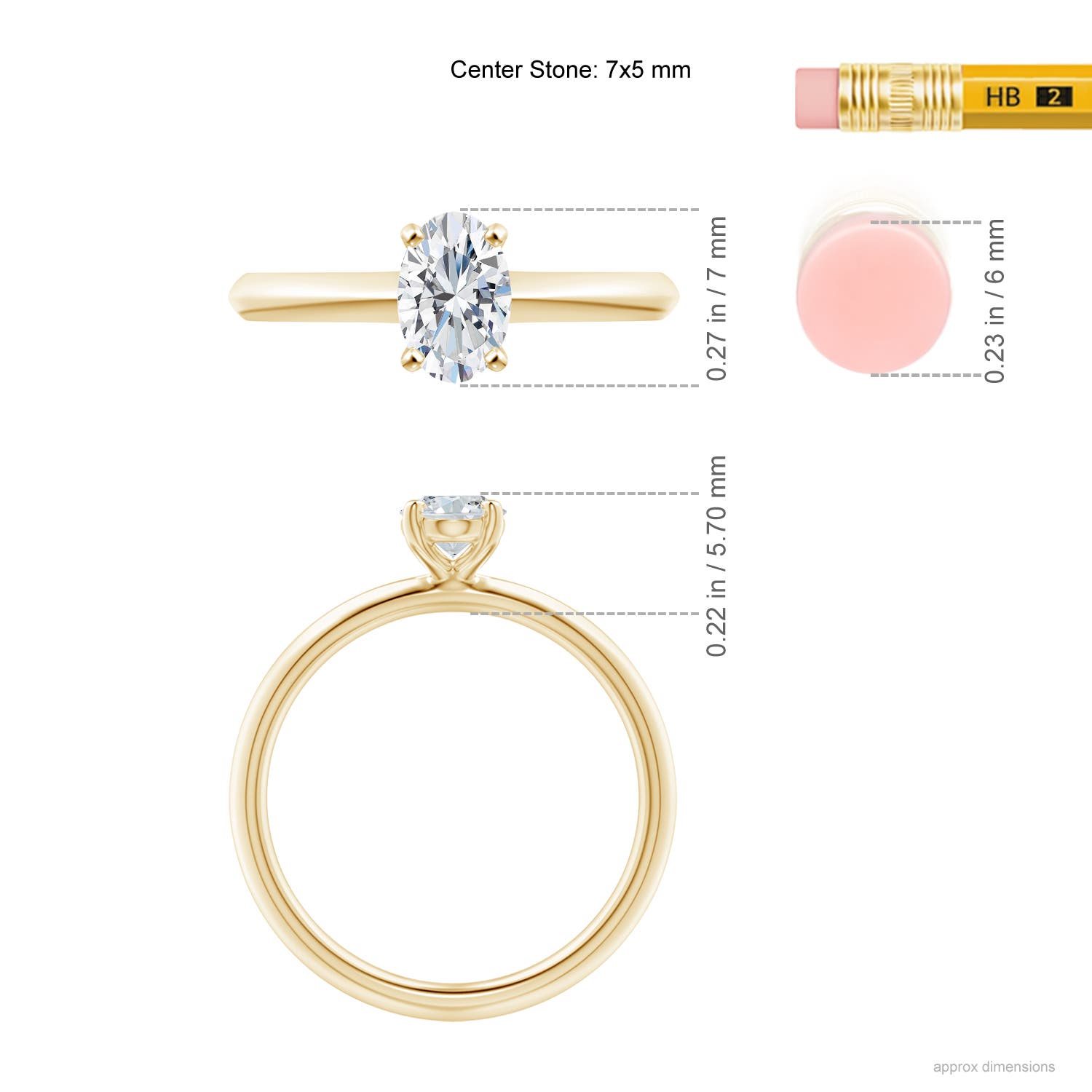 G, VS2 / 0.76 CT / 14 KT Yellow Gold