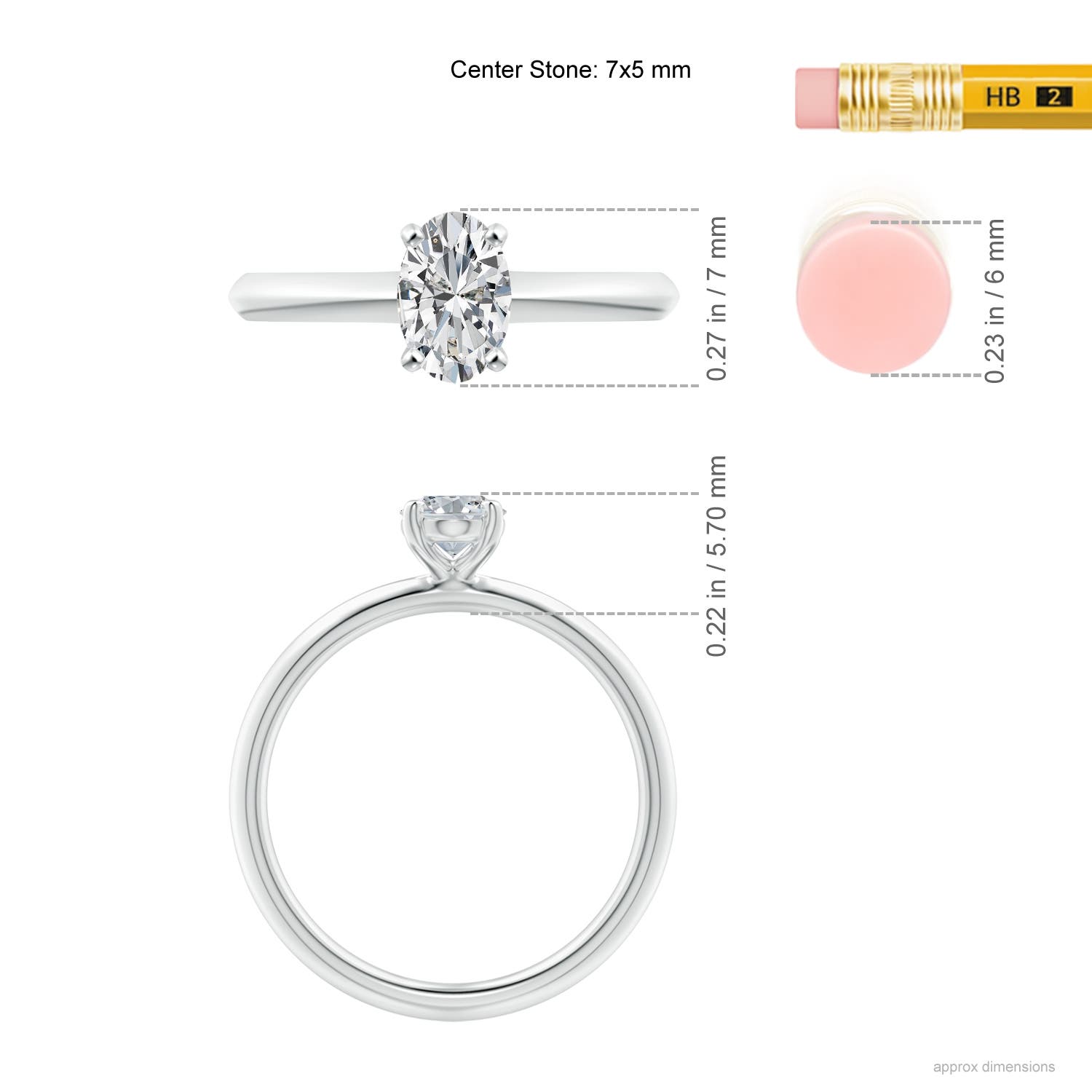 H, SI2 / 0.76 CT / 14 KT White Gold