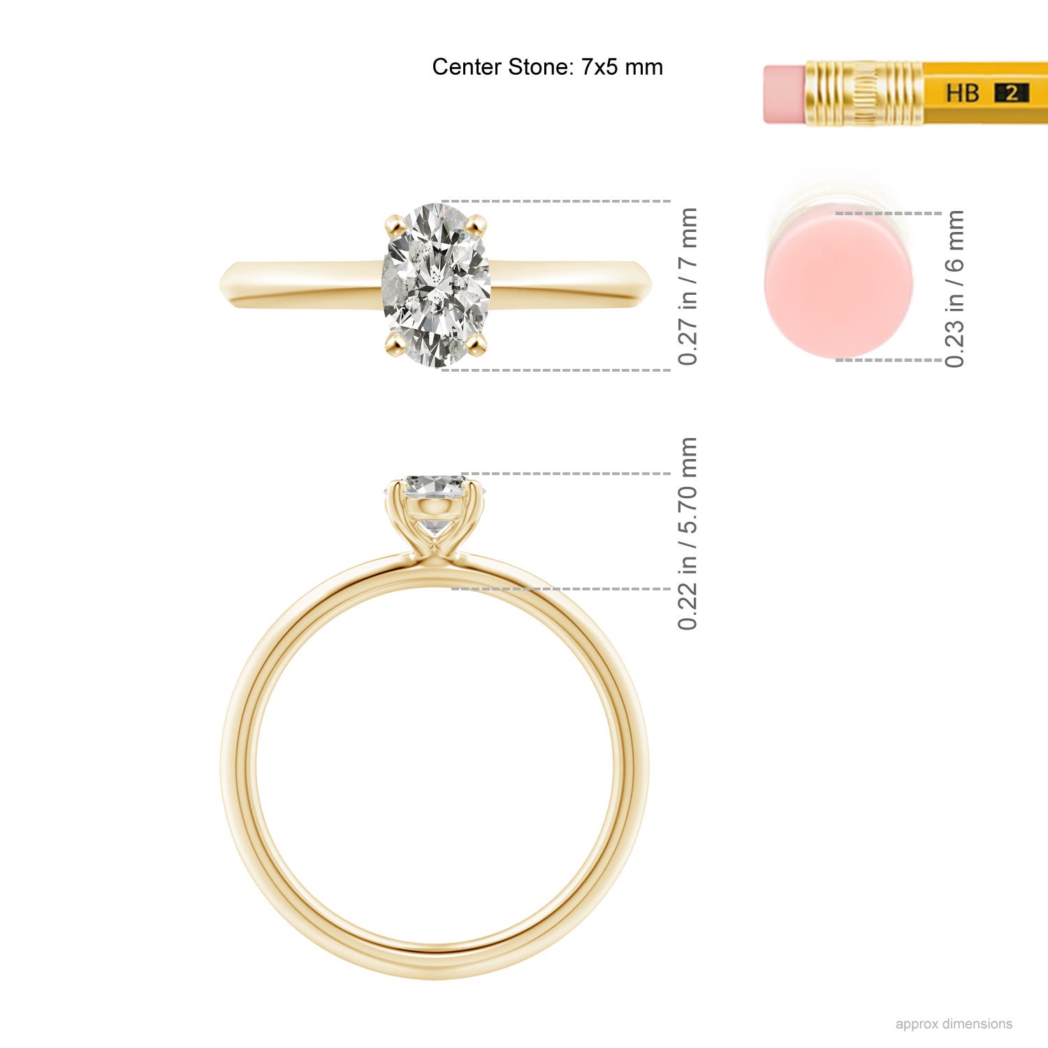 K, I3 / 0.76 CT / 14 KT Yellow Gold