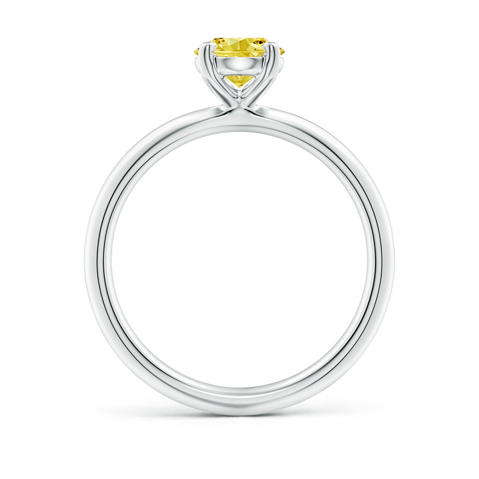 8x6mm AAAA Oval Fancy Intense Yellow Diamond Solitaire Knife-Edge Shank Engagement Ring in P950 Platinum side 199