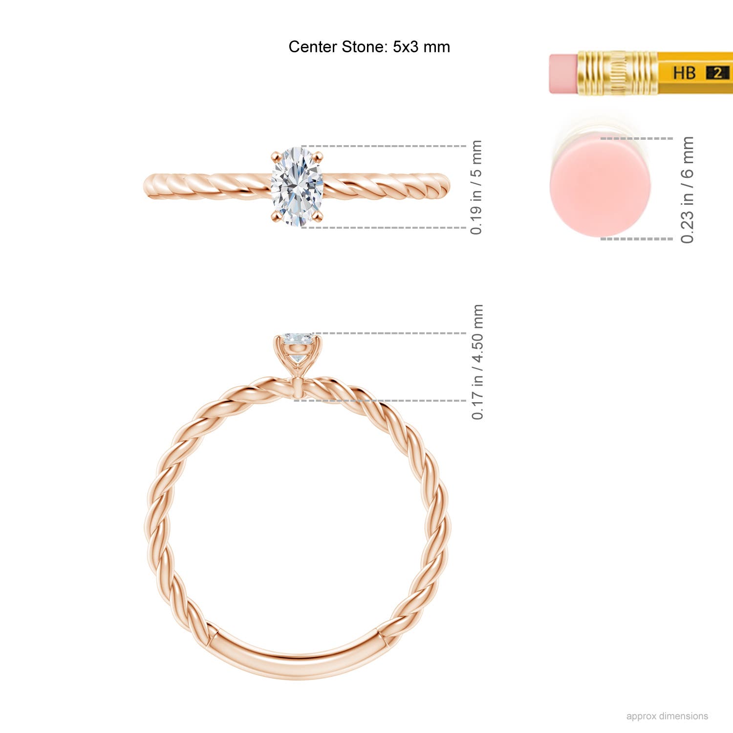 G, VS2 / 0.21 CT / 14 KT Rose Gold